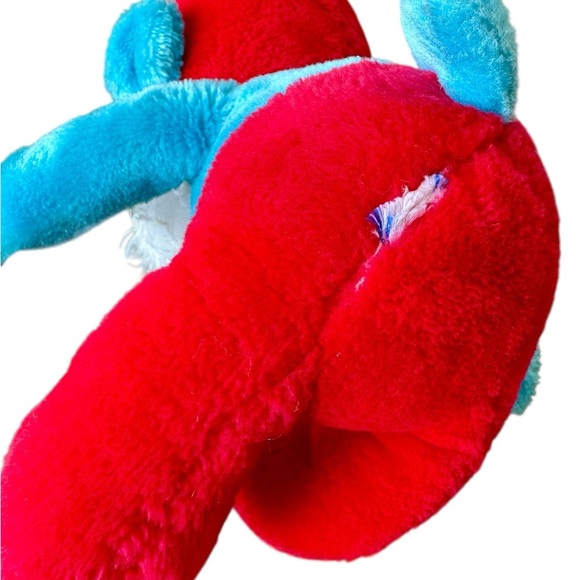 VTG 1979/81 The Smurfs Seated Smurf & Papa Smurf Bean Bag Plush Toy Bundle - Picture 16 of 16